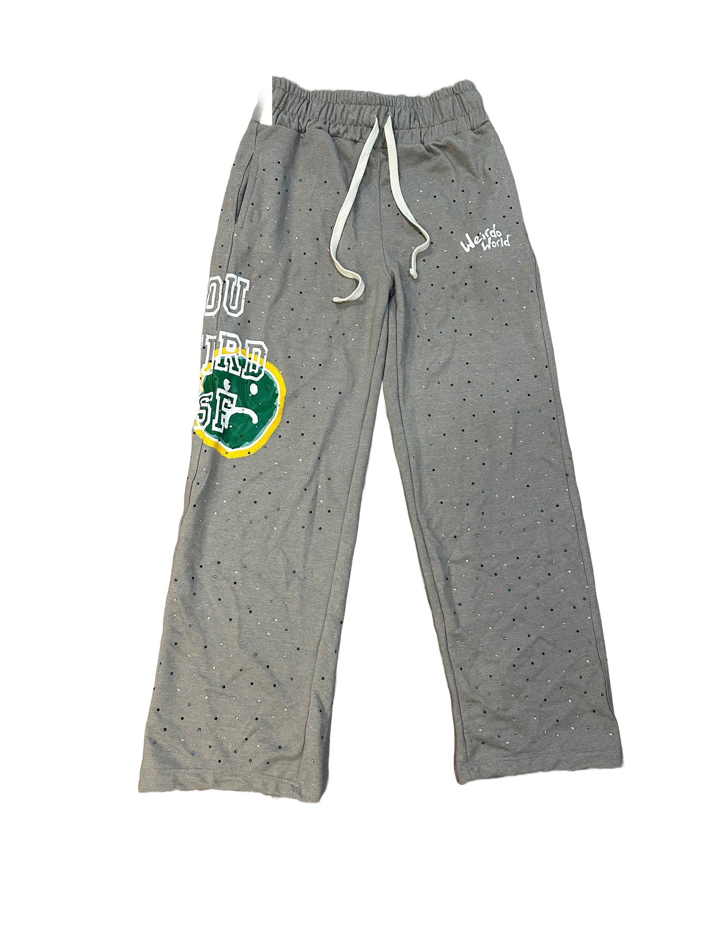 Grey Rhinestone YWA Sweats