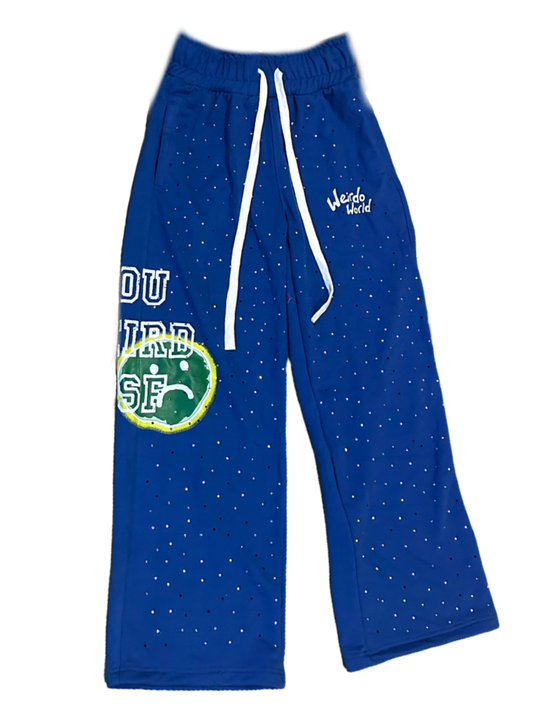 Blue Rhinestone YWA Sweats