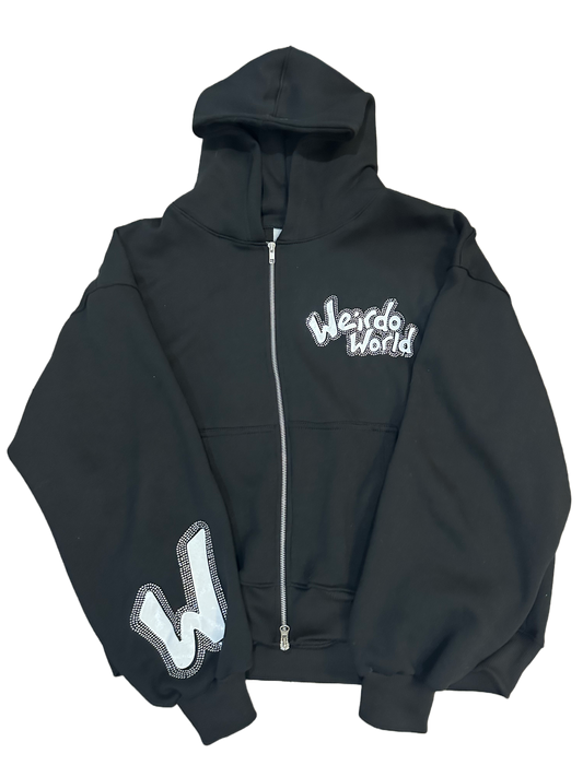 Rhinestone Weirdo Zip Up