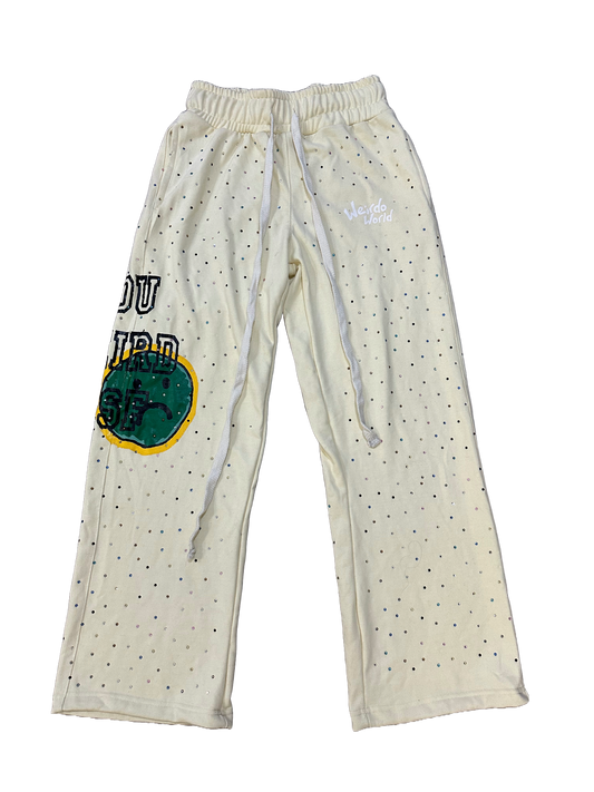 Cream Rhinestone YWA Sweats